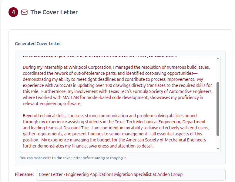 Cover Letter Mockup